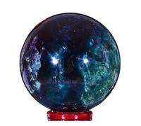1pcs 1100-1200g Color Fluorite Quartz Crystal Ball Sphere Polished