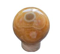 1pcs 1100-1200g Yellow Calcite Orange Quartz Sphere Crystal Ball