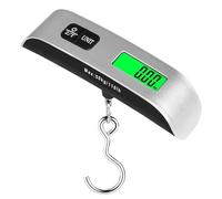 1pcs 110lb/50kg Digital LCD Display Portable Electronic Luggage Hanging Scale - Hook Balance Scale Tool for Travel