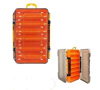1PCS 11cm/9.5cm 14/12 Compartment Double Sided Fishing Tackle Box Squid Lure Jig Hook Storage Case(Big-A)