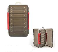 1PCS 11cm/9.5cm 14/12 Compartment Double Sided Fishing Tackle Box Squid Lure Jig Hook Storage Case(Big-B)