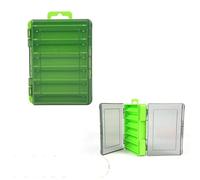 1PCS 11cm/9.5cm 14/12 Compartment Double Sided Fishing Tackle Box Squid Lure Jig Hook Storage Case(Small-D)