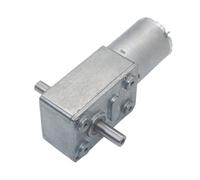 1pcs 12-24V 6mm Dual Output Shafts Low Speed 6rpm Self-Lock Large Torque DC Worm Gear Motor JGY370-D Double Axis Worm Geared Motors(with Bracket,50RPM,DC6V)