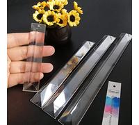 1PCS 120mm 150mm 180mm 200mm 1 Hole K9 Rectangle Long Crystal Prism Drop Pendant Chandelier Lamp Lighting Parts Suncatcher,180mmx22mm,1 Hole