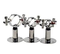 1PCS 12mm-89mm Tube O/D Stainless Steel Pipe Clamp Clip Support Bracket with Base Plate Pole Length 50mm/100mm/150mm(70-76mm L100mm)