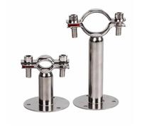 1PCS 12mm-89mm Tube O/D Stainless Steel Pipe Clamp Clip Support Bracket With Base Plate Pole Length 50mm/100mm/150mm(45-48mm L50mm)