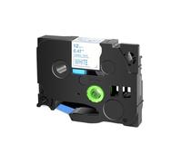 1PCS 12mm Iron On Fabric Tape Works With TZe FA231 TZe FA3 TZ FA3R Label Tape Compatible For PT D450 PT 110 Label Maker Machine(Blue on white)