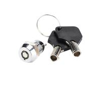 1pcs 12mm Key Rotary Switch Phone/Electronic Power Lock Two Positions 2 Pins Single/Double Pull AC250V 0.5A Mechanical Equipment(Single Pull)