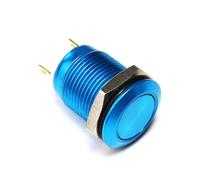 1pcs 12mm Tiny Small Metal Push Button Switch HS12 Momentary Self Reset Oxidation Red Yellow Blue Green Black 0.5A 2Pin(BLUE,12MM-Latching,High R)