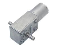 1pcs 12V Volt DC Worm Geared Double Shaft Motor 6V Dual Output Shaft Reducer Motors 24V DC Reversed Reduction Self-lock JGY370(With bracket,375rpm,24V)