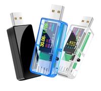 1pcs 13 in 1 USB Tester Current Voltage Indicator Electric Ammeter Power Meter Charge Digital Multimeter Voltmeter Wattmeter(Red)