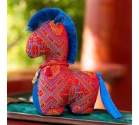 1Pcs 15/20/25cm National Style Horse Plush Toy 2026 Year Of The Horse Mascot Plush Toys Rich Fabric Pony Doll Decor Festival Gift Kid Gift