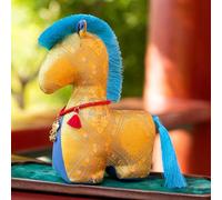 1Pcs 15/20/25cm National Style Horse Plush Toy 2026 Year Of The Horse Mascot Plush Toys Rich Fabric Pony Doll Decor Festival Gift Kid Gift