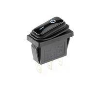 1Pcs 15 * 20mm KCD3 LED light Rocker switch On-Off 3Pin 6A/10A 250VAC/125VAC Button switch DC12V/AC220V IDGTTLDF(Black ON-ON)