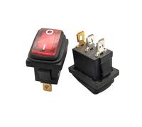 1pcs 15 * 21MM Waterproof Rocker Switch ON-OFF Toggle Rocker Switch with 3-PIN Terminal LED Light Illuminate