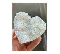 1pcs 150-200g Crystal Heart Electroplated Point Shiny Crystals Cluster Art Decor