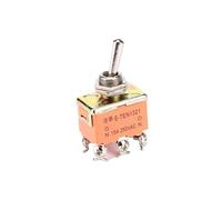 1pcs 15A 250V SPST Toggle Switch E-TEN1321 6PIN 6 Feet 2 Gears ON-ON Toggle Switch Self-locking Waterproof Cap IDGTTLDF