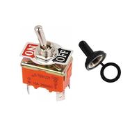 1Pcs 15A 250V Waterproof Rocker Toggle Switch With Protective Cover For Electronic Equipment Industrial Control Panel DIY Replacement(1221P ON-OFF,Latching)