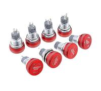 1pcs 16/19/22mm Metal Emergency Stop Button Switch stainless steel waterproof mushroom head Rotation reset Anti-slip with lights(Without lights,16MM_1NO1NC_12-24V)