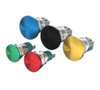 1PCS 16/19/22mm Multicolour Metal Button Switch Mushroom Head 10A High Current Self Resetting/Self-locking Waterproof Start Button(Yellow,Self-locking)