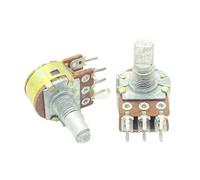 1PCS 16 Type A10K 6Pins Dual Speaker Amplifier Volume Potentiometer A103 D Shaft Length 15mm