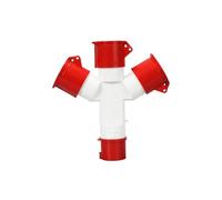 1Pcs 16A Industrial Plug Y-Type Multi-Function Three-Way Branch Socket Waterproof Three-Phase Electricity(1014)