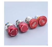 1pcs 16mm 19mm 22mm Red Mushroom Head with Arrow Emergency Stop Metal Push Button Switch Self-locking/Latching IDGTTLDF(Black-19mm-11)