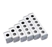 1Pcs 16mm 19mm 22mm Waterproof Aluminium Push Button Switch Box for Metal Buttons Industrial Control Equipment 1 2 3 4 5 6 Hole(Gold,16mm)