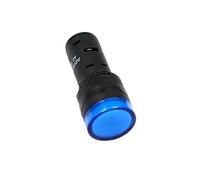 1pcs 16MM LED Signal Light Indicator 12V 24V 110V 220V 380V Multi Color Signal Lamp for Control Panel Red Green Yellow Blue White(Blue,380V)