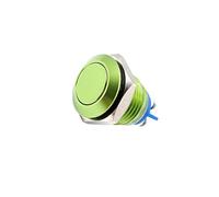 1Pcs 16mm Momentary Push Button Switch Waterproof IP67 Switch for DIY Electronics Project (Green)
