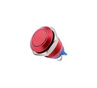 1Pcs 16mm Momentary Push Button Switch Waterproof IP67 Switch for DIY Electronics Project (Red)