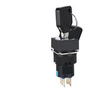 1PCS 16mm Rotary Knob Push Button Switch 2 3 Positions Latching Self Lock 3/6 Pins(Rectangular knob,2NO2NC 6Pins)