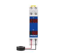 1pcs 18mm Voltage Current HZ Meter AC 80-500V 220V 380V 100A Modular Voltmeter Ammeter LED Indicator Digital Volt Tester(VAHz)