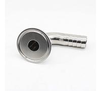 1pcs 19/25/32/38/51mm OD SS304 Sanitary Hose Barb Elbow Pipe Fitting, 1.5/2" Tri Clamp 50.5-64mm Ferrule 90 Degree Elbows(12.7mmx Ferrule 50.5)
