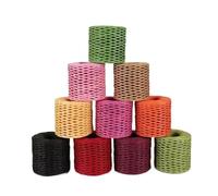 1PCS 190g Raffia Yarn, Straw Paper Yarn Made in Bamboo Fiber, Handmade DIY Materials, Replacement for Making Summer Hat, Slippers, Bags, Cup Sets Crochet Kits for Beginners Adults(09 White Book)