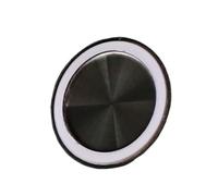 1PCS 19mm metal button switch waterproof self-locking fixed power button ring LED light lighting 6 3V 5V 12V 24V 220V(White,12V)