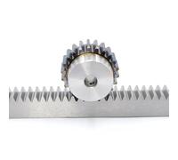 1PCS 1Mod 1 Modulus Gear Rack Steel 15 * 15 * 500mm + 1PCS 1Mod 45teeth Pinion Bore Hole 6/8/10/12mm Steel #45 Gear Metal Gear(8mm Hole 45T Gear)
