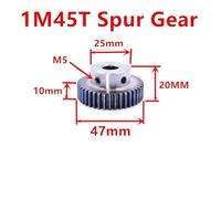 1PCS 1Mod 45 Teeth Gear Rack And Pinion Set Steel 20x20x500mm with Bore Hole Options 6/8/10/12mm for Precision Gearing Systems(6mm Hole 45T Gear)