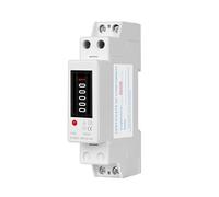 1PCS 1P single-phase digital wattmeter power consumption analog energy meter kWh AC 230V 50Hz 60Hz 60A DIN rail energy meter LCD(Analog)