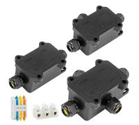 1PCS 2/3/4 Way Black IP68 Outdoor Waterproof Case Plastic Box Electronic Project Case Instrument Junction Box Docking Terminals 32A(F1-4)