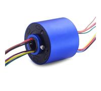 1PCS 2/4/6/8/12ch Wires 2A 10A Hollow Shaft Slip Ring Hole 5-38.1mm D22-99mm Conductive Rotary Joint Electric Slipring Connector(Hole 12.7mm 8CH 10A)