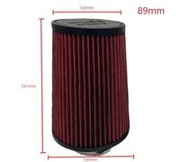 1pcs 2.5 3 3.5 4 Inch Car Intake Air Filter for 14084-2 Universal High Flow Cone 102 89 76 70 63.5 60mm KN Tapered Mushroom Head(Long Red 89mm)
