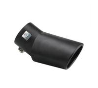 1PCS 2.5" Inlet Car Auto Exhaust Muffler Tip Pipe Stainless Steel Chrome Trim Rear Tail Throat For Most Cars Car Exhaust Tailpipe(Black Bent)