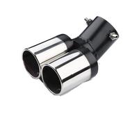 1PCS 2.5" Inlet Car Auto Exhaust Muffler Tip Pipe Stainless Steel Chrome Trim Rear Tail Throat For Most Cars Car Exhaust Tailpipe(Mouth Curved Flat)