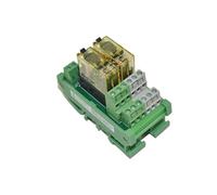 1PCS 2 Channel DPDT DIN Rail Mount RJ2S 24V Interface Relay Module