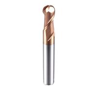 1pcs 2 Flute Cutting HRC60 1mm 2mm 3mm 4mm 6mm Milling Machining Tungsten Steel Sprial Milling Cutter Ball Nose End Mill(R3.0x6Dx50L)