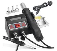 1Pcs 2-in-1 Hot Air Desoldering Station, Reliable Digital Soldering and Desoldering Station Featuring Advanced Temperature Sensor Technology