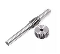 1pcs 2 Modulus 50 Teeth Reducer Worm Gear Process Hole And 2M Worm Rod Transmission Ratio 1:50 45# Steel For CNC Parts