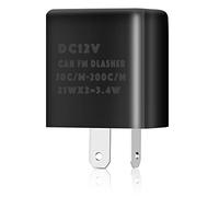 1Pcs 2 PIN Adjustable LED Flasher Relay Turn Signal Blinker Light 12V For Motorcycle Bike Turn Signal Indicator (black)