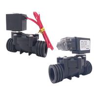 1PCS 2 Way Plastic Solenoid Valve NBR/EPDM/FKM 1/2" 3/4 1 inch Orifice 15/20/25mm Normal Close PP-15/20/25 Water Valve 10bar 220V(3/4",NBR_DC12V_W11011)
